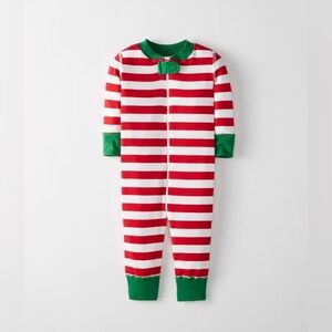 Hanna Andersson Red and White Striped Christmas Sleeper Baby Size 12-18 Months